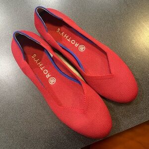 Rothy’s the flat in bright red women’s 11
